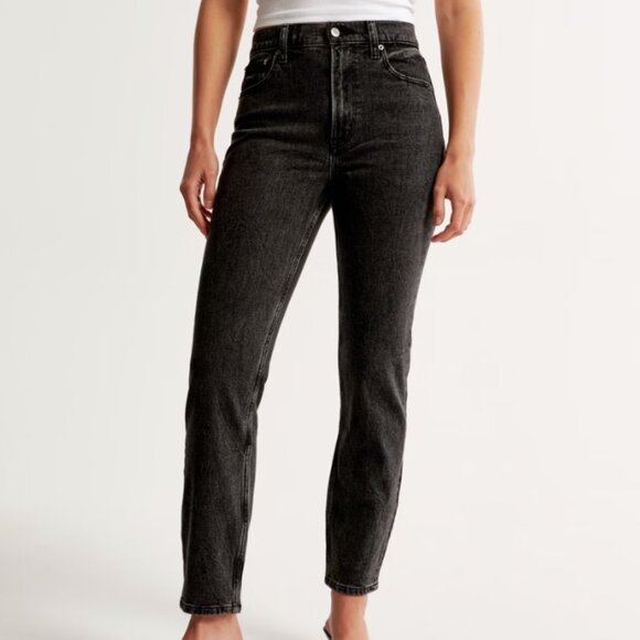 ABERCROMBIE & FITCH High Rise Mom Jean - Black - Picture 4 of 7
